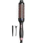 Wavytalk Thermal Brush for Blowout Look, Blowout Express 1 1/2 Inch Ionic Heated Round Brush Makes Hair Smoother, Thermal Round Brush Get Natural Curls, Easy to Use, Dual Voltage, Rose Gold
