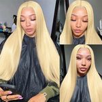 613 Lace Front Wig Human Hair 13x4 Blonde Lace Front Wigs Human Hair 613 HD Transparent Lace Frontal Wig Pre Plucked with Baby Hair 180% Density 20inch