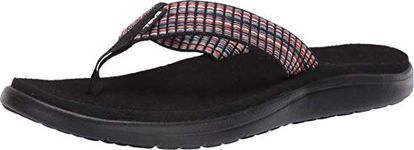 Teva Women's W Voya Flip-Flop, Bar Street Multi/Black, 9 M US