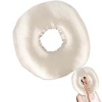 ADDLIVE Ear Piercing Pillow, 28cm Donut Pillow for Ear Piercing with Hole, Ring Cushion for Side Sleepers, Releasing Ear Pain Ear Inflammation Pressure Sores, Sleeping Guard (Champagne)