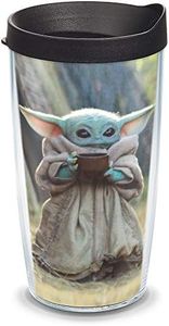 Tervis Star Wars - The Mandalorian Child Sipping Made in USA Double Walled Insulated Tumbler Travel Cup Keeps Drinks Cold & Hot, 16oz, Classic