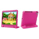 BILLISGOVA New Kids Case for iPad Pro 12.9 Case Super Protection iPad Pro 12.9 inch 6th 5th 4th 3th Cover with Pencil Holder and Handle Stand for iPad Pro 12.9 2022 2021 2020 2018 Rose Red