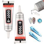 B7000 Glue, 2PCS 10ML Super Glue Transparent Paste Adhesive MOHEGIA Multi-Function Repair Glues Suitable for Phone Jewelry Glass Wood Metal Fabric