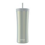 Contigo AUTOCLOSE Shake & Go Tumbler, 20 oz (591 mL), Water Bottle with Straw, Macaroon