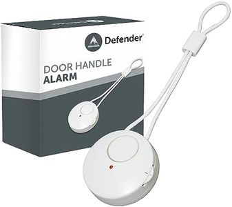Defender Door Handle Alarm - Wireless Hanging Intruder Alarm for Metal Door Handles - 125dB Siren Movement Detector - Door Knob Touch Sensor