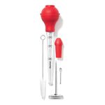 Starfrit 5-Piece Sauce Baster And Thermometer Set - Baste, Inject And Brush Meat Pieces - Heat Resistant - Compact Storage