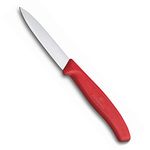 Victorinox Swiss Made Stainless Steel Swiss Classic Paring Knife, Straight Edge, Kitchen Tool, Kitchen Item, 8 cm, Red, 6.7601