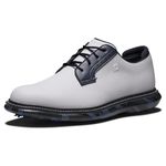 FootJoy Men's Traditions Blucher Golf Shoe, White/Navy Camo, 9.5, Previous Season Style