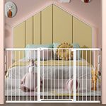 Extra Tall Baby Gate Stand 38" Tall - Extra Long Large Walk Through Pet Gate for Kids or Pets - Metal Pressure Mounted Safety Gate 68.11"-70.87" Wide