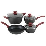 Gibson Home 112016.07 "Marengo Cookware Set, Aluminum, Red