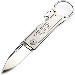 SOG Keychain Pocket Knife with Bottle Opener Keychain Ring - Keytron EDC Keychain Knife with 1.8 Inch Folding Knife