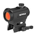 SPINA OPTICS Red Dot Sight 1x20mm Micro Rifle Scope 2 MOA Reflex Sight with Dot Reticle and 11 Brightness Levels, with QD Mount Scope Mount