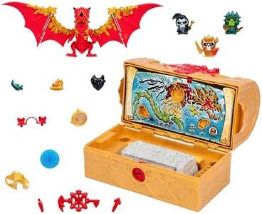 Treasure X Lost Lands Dragon's Realm Mystery Treasure Chest Unlock the chest to reveal 25+ surprises Smash the Dragon Block, Solve the Puzzle, and Insert the Dragon Eye to reveal the Ultimate Surprise