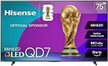 Hisense 75" QD7 Mini-LED 4K Smart Fire TV - QLED, 144Hz, HDR10+, Dolby Vision/Atmos, Game Mode Pro, Alexa Built-in (75QD7QF)