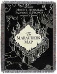 Northwest Harry Potter Woven Tapestry Throw Blanket, 48" x 60", Night Map