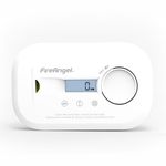 FireAngel FA6812 Digital Carbon Monoxide Detector with LCD Screen, 10-Year CO Alarm Sensor, Portable Carbon Monoxide Alarm for Home, Travel, Caravan