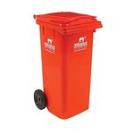 Nilkamal Dustbin | 120 Liter | Color options available | Dustbin with wheels | Outdoor garbage cans | Big dustbin with lid outdoor | Big extra large size dustbin for outdoor | Red