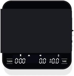 FOXNSK Kaffeewaage mit Timer, 4 Modi Digitale Espresso Waage mit Verhältnis, Mini Coffee Scale mit Durchflussmodus Barista, 0.1g Hochpräzise, Aufladbare Küchenwaage, Max 2kg, Schwarz