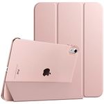 TiMOVO Case for iPad 10th Generation 2022, Slim Stand Cover for iPad 10.9 inch, Auto Wake/Sleep Smart Folio with Hard PC Translucent Back Shell Fit iPad 10 Protective Case, Rose Gold