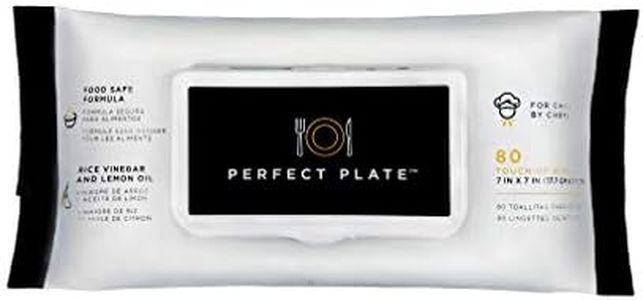 Perfect Plate Vinegar Cleaning Wipes Pack of 80 Wipes 7"x7" Wipes Size Effectively touch up and clean the edges around the plate (1 Pack)