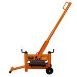 430mm Block Splitter Paving Cutter Concrete Landscaping Stone Brick Masonry Tool Cutting Machine Adjustable Cutting Height 10-200mm 2 Wheels Removable 119cm Handle Top & Bottom 4 Edge Rotatable Blades