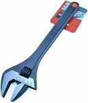 Bahco 8074 IP "Black-Finished" Adjustable Wrench in Industrial Pack, Grey, 15-Inch, 44 mm