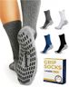 Pembrook 4 Pairs Crew Non Slip Socks - Gripper for Men Women Husband Dad | Grip | Non Slip Men | Non Skid Socks for Men