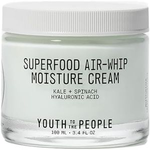 Youth To The People Superfood Air-Whip Moisture Cream Jumbo - Kale + Green Tea Hyaluronic Acid Face Moisturizer, Smooths + Hydrates Up to 48HR with Dewy Glow, Non-Greasy Lightweight Gel - 3.4 fl oz