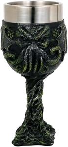 alikiki Cthulhu Stainless Steel Wine Goblet - 7oz Cthulhu Merchandise Octopus Sea Monster Chalice Drinking Cup D&D Gaming Party Halloween Decorations Birthday Gifts for Men Boy