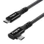 Fasgear C to C Cable for Macbook Pro SuperSpeed 20Gbps USB 3.2 Gen 2x2 Braided Type C Cord 100W Fast Charging 4K Video Output Thunderbolt 3 Compatible for iPad,Laptop,Samsung Galaxy,Monitors 3ft Black