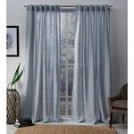 Exclusive Home Curtains Bella Sheer Hidden Tab Top Panel Pair, Melrose Blue, 54x84, 2 Piece