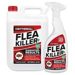 CritterKill Professional Flea Killer Spray | Guaranteed Results | Used by Professionals | 5 Litre Bulk Pack + 1 Litre Bottle with Trigger Spray