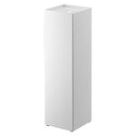 Yamazaki 7850 TOWER Toilet Paper Holder, white, Steel, Minimalist, 11.5 x 11.5 x 38.5 cm