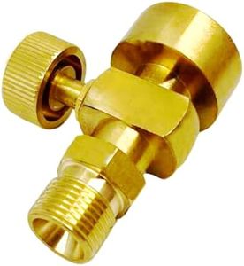 MENSI 1LB Mapp Bottle Propane Adaptor with Valve CGA-600 Female to CGA-200 Connect with MC Acetylene Regulator adapter Thread Male 5/8"-20UNF Valve Kit