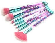 iPobie 7 Pieces Liquid Glitter Makeup Brushes Set,Professional Makeup Brush Set Face Eye Shadow Lip Blush Eyebrow Makeup Brush