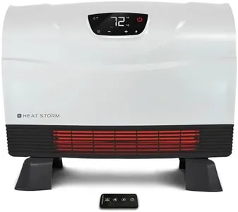 Heat Storm Phoenix Infrared Space Heater with Attachable Feet, Remote Control, Energy Efficient-750-1500 Watts, White Floor or Wall - HS-1500-PHX