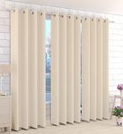 Kiara Creations 2 Piece Room Darkening Thermal Insulated Blackout Curtains for Long Door 9 Feet, Light Gold