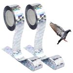 Supvox® 80M Bird Scare Tape Reflective - Multicolored Reflective Birds Repellent - Tapepigeon Repellent for Balcony - Outdoor Pigeon Spikes - Birds Deterrent Repellent Devices Tape(2.5cm*80m-2 Roll)