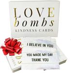 Better Me Love Bombs Kindness Cards - 111 Appreciation Cards & Gratitude Cards, Love Notes for Him & Just Because Gifts for Her, Valentines Day Gratitude Gifts (White & Gold)