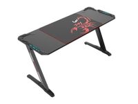 EUREKA ERGONOMIC Metal Z60 Gaming Desk 60'' Z Shaped Large Pc Computer Gaming Desks Tables With Rgb Led Lights Controller Stand And Mouse Pad For E-Sport Racing Gamer Pro Home Office Gift