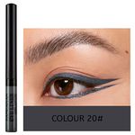 Coloured Eyeliner, Matte Liquid Eyeliner, White Eyeliner Long-Lasting Waterproof Liquid Eye Liner, Highly-Pigmented Colourful Eyeliner for Eye Makeup Tools, Black, Purple, Brown (Darkgrey-20)