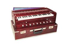 Jyotaksh Store Best Harmonium 9 Stopper(Portable), Chudidaar 7 Bellow, 42 Key, Two Reed(Bass-Male),3 1/2 Octave,Coupler, Harmonium With Cover (MAHGONY COLOUR) I-stop9portable