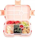 AEIWUMOK Lunch Box Kids with Compartments Pink,Bento lunch Box for Kids,Lunchbox with Compartments for Children Adult Work School, Suitable For Microwave