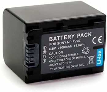 Timetech Battery NP-FV50 for SONY Camcorder Handycam NP-FV30 NP-FV70 NP-FV100 DCR-DVD105