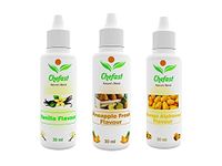 Chefast Pack of 3 Baking Essence Flavour of Mango Alphanso , Vanilla, Pineapple Fresh For Cake, Ice-Cream,Milkshakes- 30ML ( Use 2-3 Drops Essence for 250 Grm Cake) This is Flavour only, Not a Color