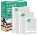 FRESKO Vacuum Sealer Bags, 150 Gallon 11" x 16" and Quart 8" x 12" and Pint 6" x 10" BPA Free PreCut Bag, Commercial Grade Food Vac Bags for Storage, Meal Prep or Sous Vide
