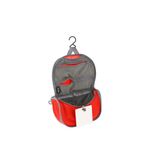 SEA TO SUMMIT - Hanging Toiletry Bag S - Lightweight & Water-Resistant - Shatterproof Mirror & Internal Mesh Pocket - Ultra-SIL Nylon - Durable Zips & Grab Tags - for Travel - Spicy Orange - 80g