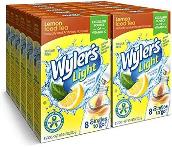Wyler's Light Singles To Go Powder Packets, Water Drink Mix, Lemon Iced Tea, 96 Single Servings (Pack of 12)