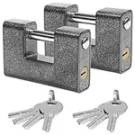 Kurtzy Heavy Duty Steel Lock with 8 Keys - Protects Gates, Sheds, Warehouses, Containers