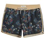 MaaMgic Mens Swimming Shorts Vintage Swimming Trunks Quick Dry Beach Bathing Swimming Shorts Swimsuits Board Shorts,New Brown Blue Flowers 4.5,XL